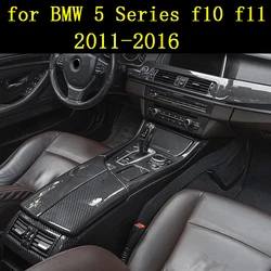 LHD For BMW 5 Series F10 F11 carbon fiber central armrest box cover storage box gear position panel decoration cover auto parts