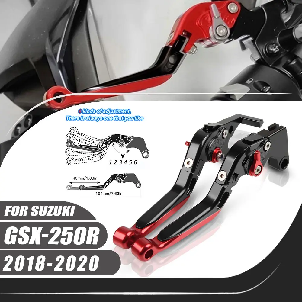 

For Suzuki GSX250R GSX-250R 2018-2020 2019 Motorcycle Adjustable CNC Aluminum Alloy Folding Extendable Brake Clutch Lever