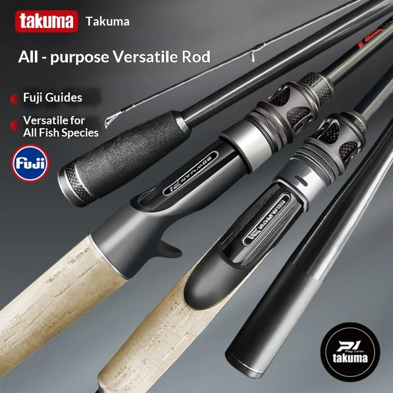 

Удилище Takuma P1 High Carbon Lure Rod с кольцами Fuji O Guide Ring, универсальное, с прямой рукояткой, 40T Cross Carbon, для рыбалки на щуку на открытом воздухе.