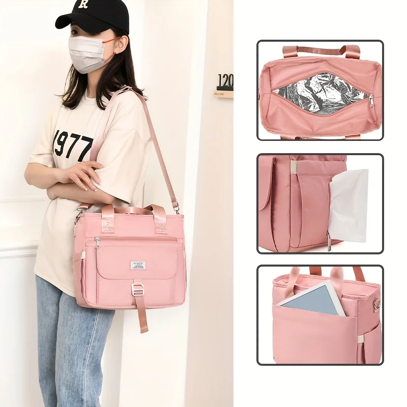 حقيبة غداء حرارية - حقيبة يد معزولة للتنقل والنزهة والسفر. حقيبة كتف أنيقة للاستخدام اليومي. اشتري الآن!