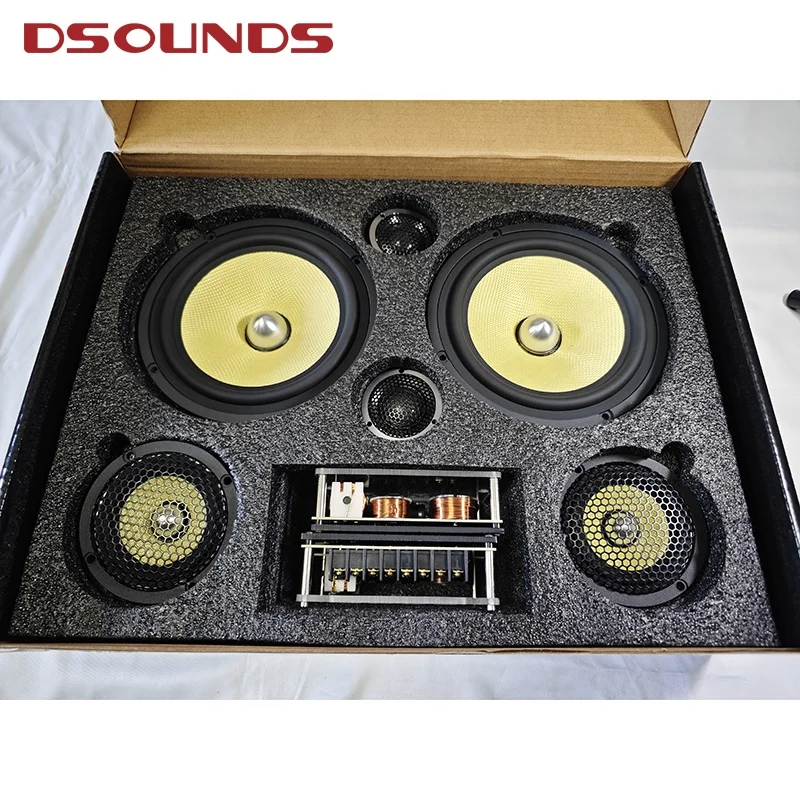 مكبر صوت للسيارة مقاس 6.5 بوصة مكبر صوت للسيارة بثلاثة اتجاهات مع طاقة RMS بقدرة 150 وات لصوت السيارة