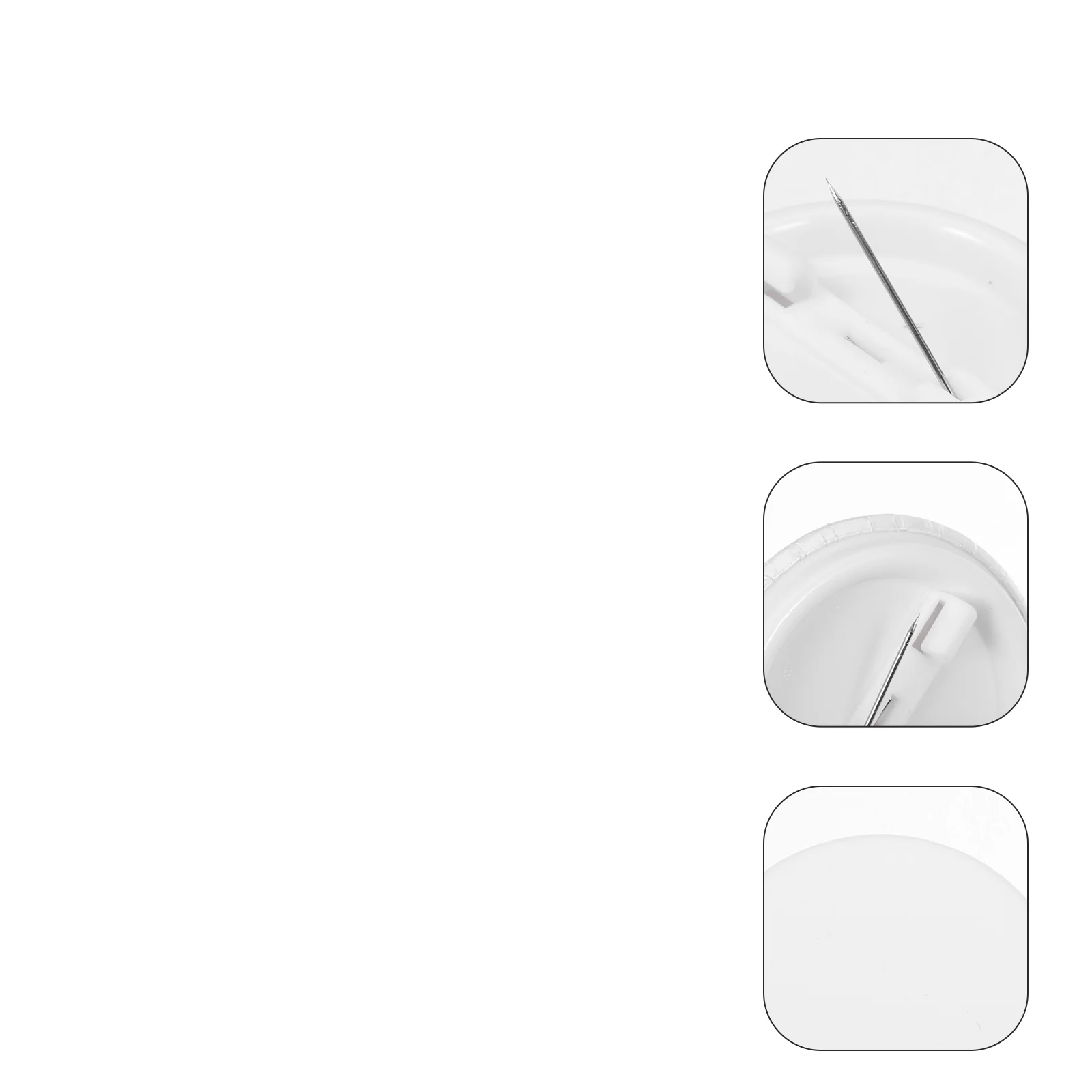 

Wire Blank Badge White Buttons DIY Decorative Sublimation Maker Badges with Pin Student