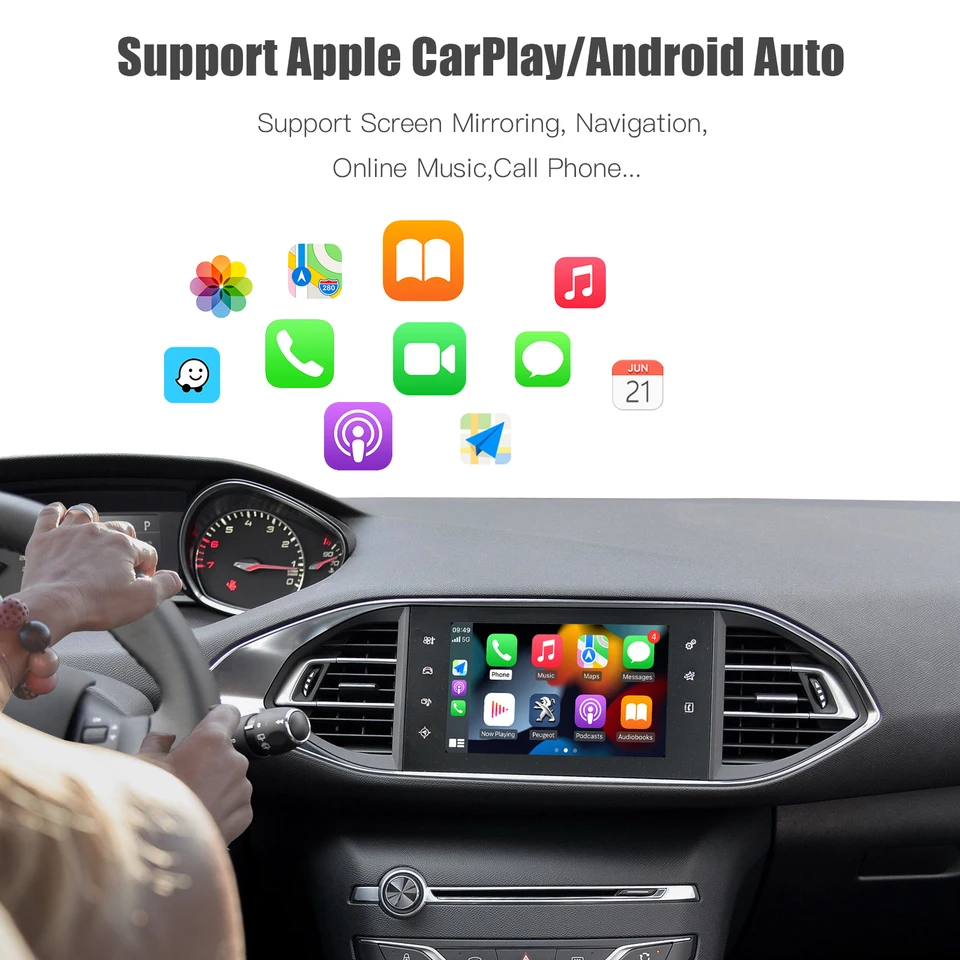 CARABC ワイヤレス Carplay Android 自動プジョーシトロエン SMEG +