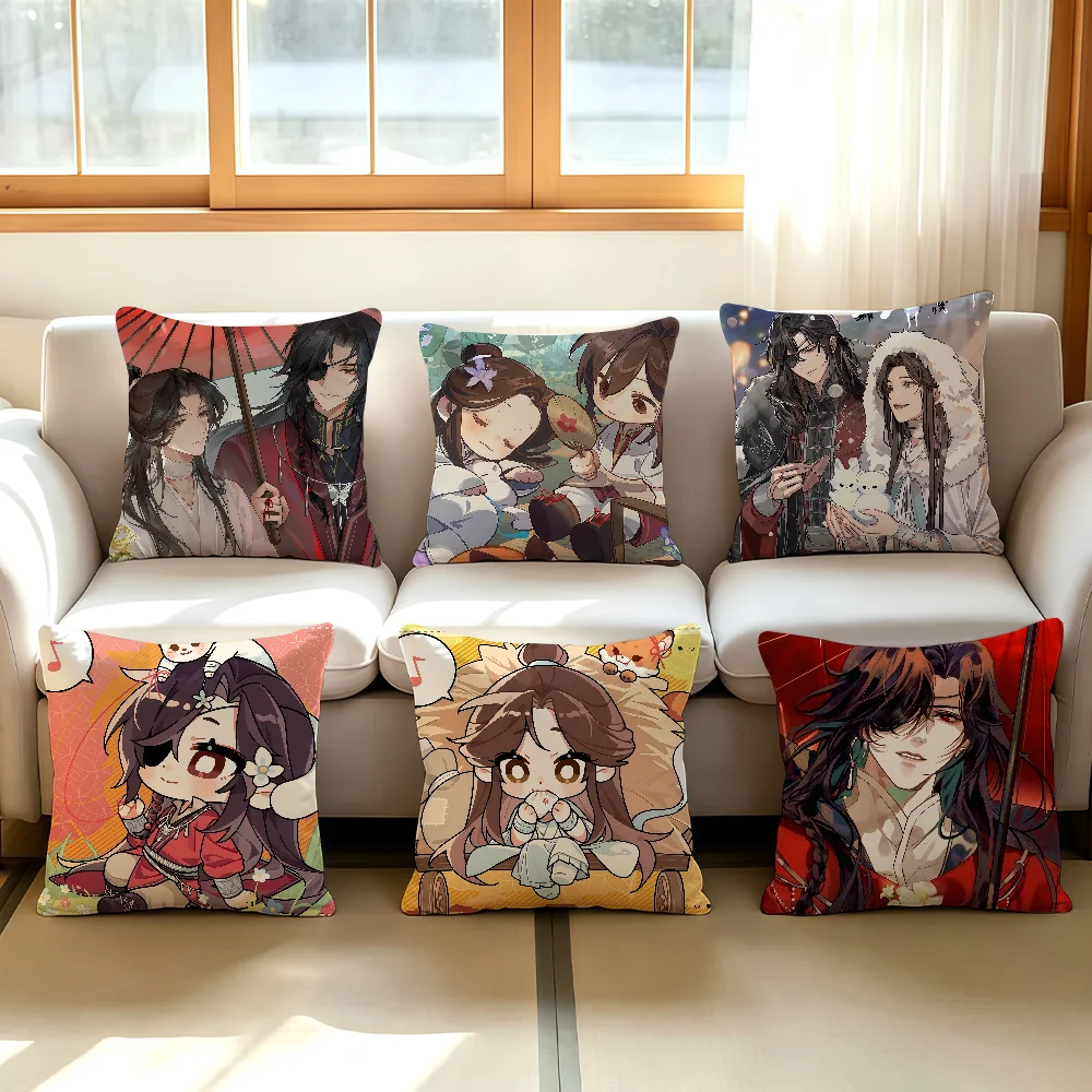 H-Heaven Officials B-Blessing cushion cover Comfortable Decorative For Bedroom Living room Dormitory Picnic and Holiday