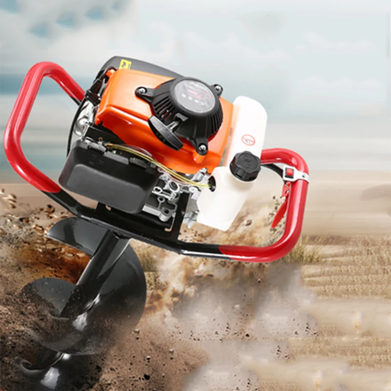 125CC/180CC /198CC High Power Gasoline Ground Drill Planting Pling Hole Drilling Machine Tree Planting Digging Machine 1200ML