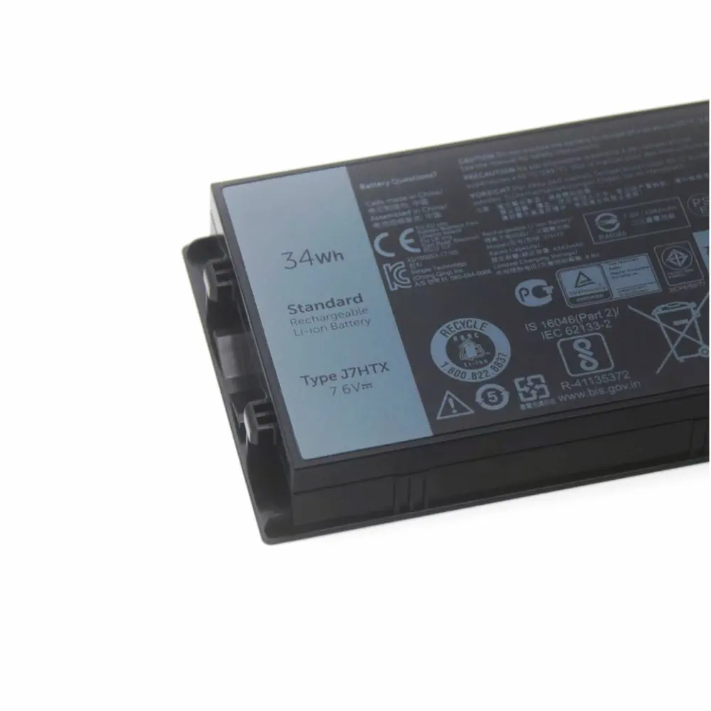 Imagem -02 - Bateria do Portátil para Dell Latitude 12 7202 7212 7220 R-gged Tablet T03h001 T03h002 02jt70 Fh8rw J7htx 7.6v 34wh Novo 7xntr