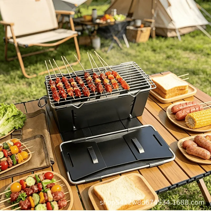 Multi‑Function Charcoal Hanging Roaster Grill For Chicken Duck Goose Roasting Outdoor Barbecue Cooking Tool