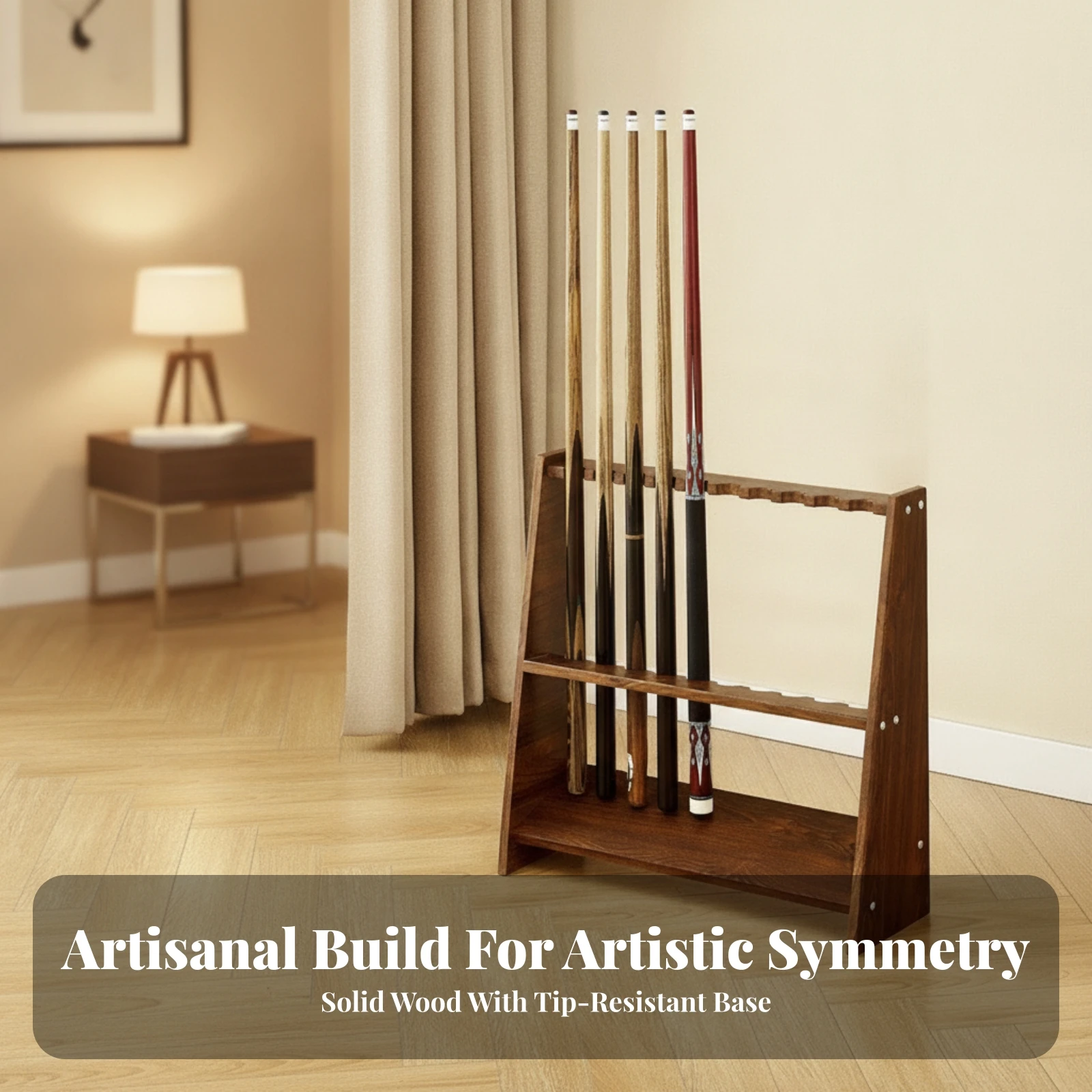 Billiard Cue Rack Upright Billiard Cue Rack with 10 Holes Furniture Long-Lasting Organized for Pool Enthusiasts, Game Room
