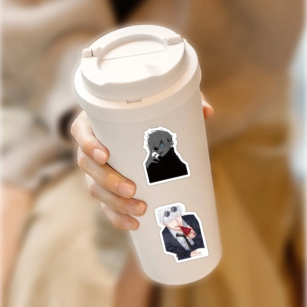 100 قطعة أنيمي Jujutsu Kaisen Satoru Gojo الكتابة على الجدران ملصقات للأمتعة جراب هاتف محمول دفتر الشارات الاطفال هدية