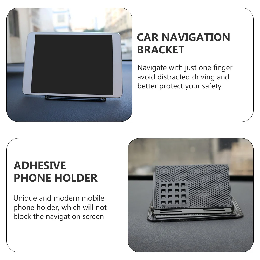 

Universal Rotatable Car Phone Holder Silicone Iron Dashboard Navigation Bracket Non-Slip Phone Support Vehicle