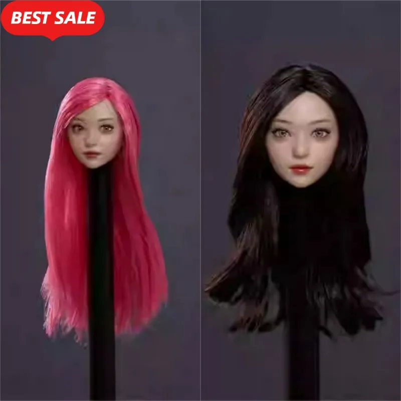 

1/6 Scale ZC008 Young Girl Huanhuan Head Carving Movable Eyes Head Sculpt Model Fit 12'' Action Figure Pale Tbl Ph Body Toy