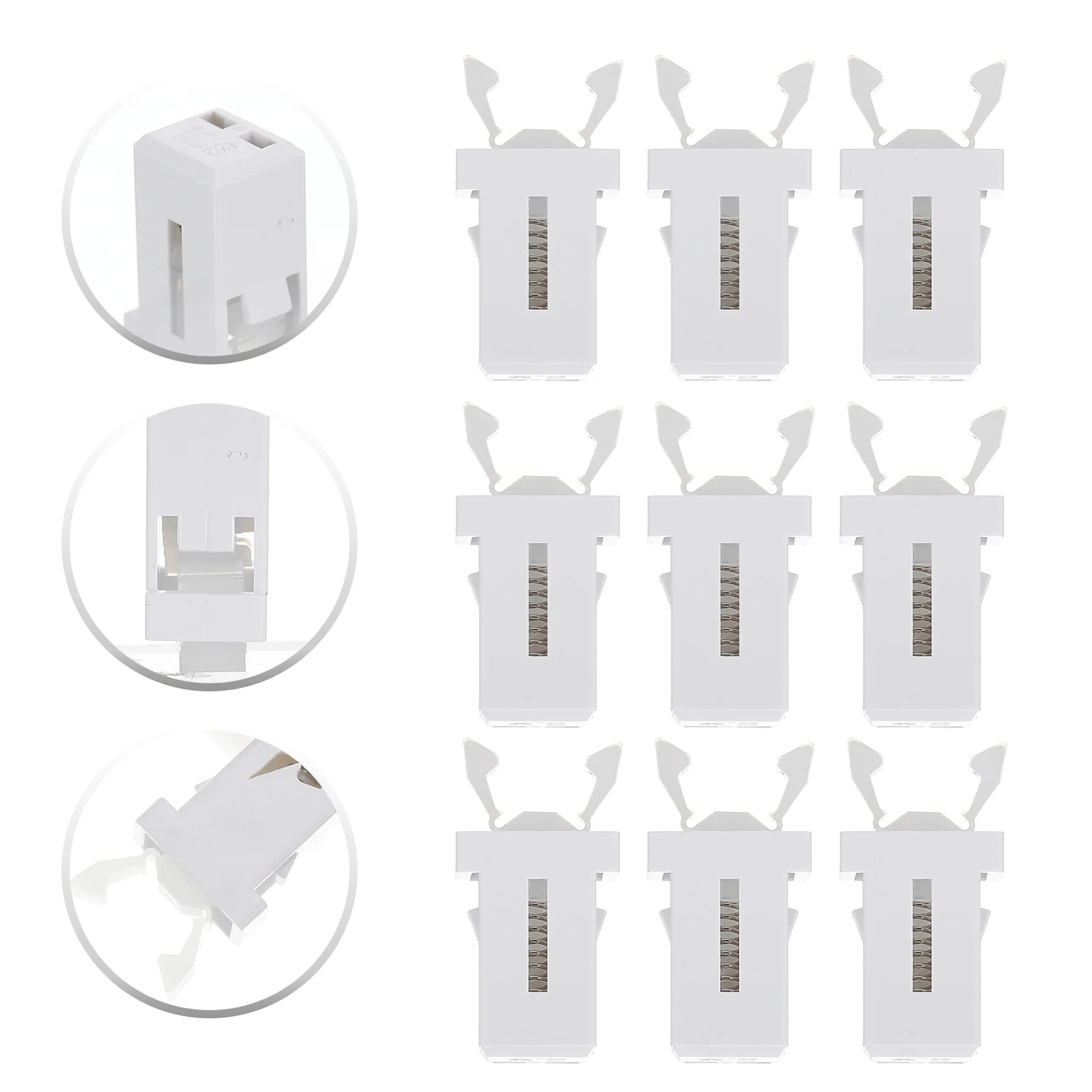 50 Pcs Trash Can Switch Lock for Garbage Press Button Home Waste Bin Latches Black Buckles