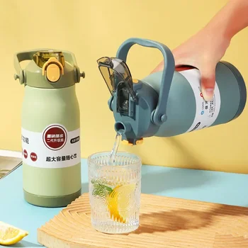 휴대용 스테인리스 스틸 보온 머그잔, 텀블러 스포츠 컵, 대용량 보온 병, 680ML, 1000ML, 1300ML, 신제품 