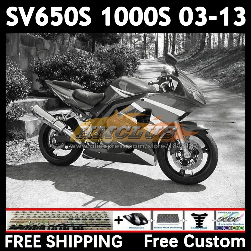 SV650S grey silver Kit For SUZUKI SV650 1000 2003 2004 2005 2006 2007 2008 21No.116 SV1000S SV 650S 1000S 09 10 11 12 13 Fairing