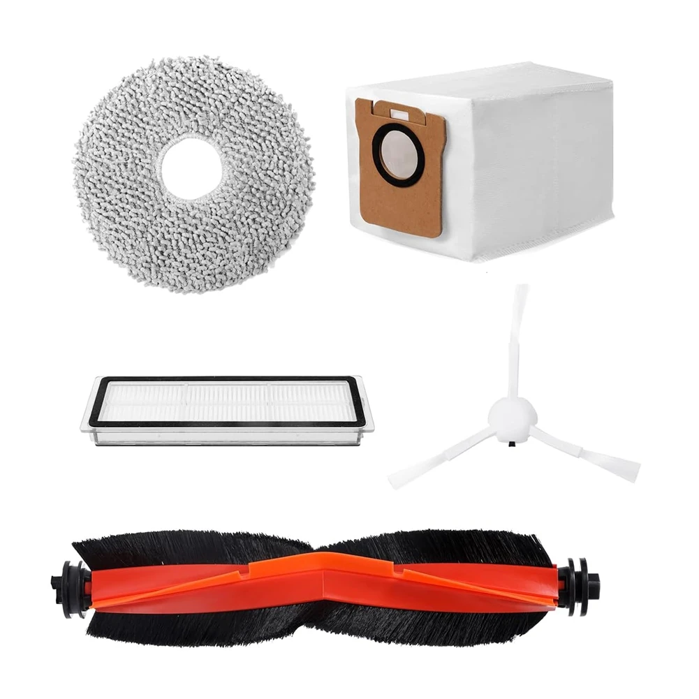 UNCL لشاومي X20 +/X10 +/Dreame L10s Ultra/L10 Ultra/L10 Prime جهاز آلي لتنظيف الأتربة فرشاة جانبية رئيسية أكياس ممسحة فلتر Hepa