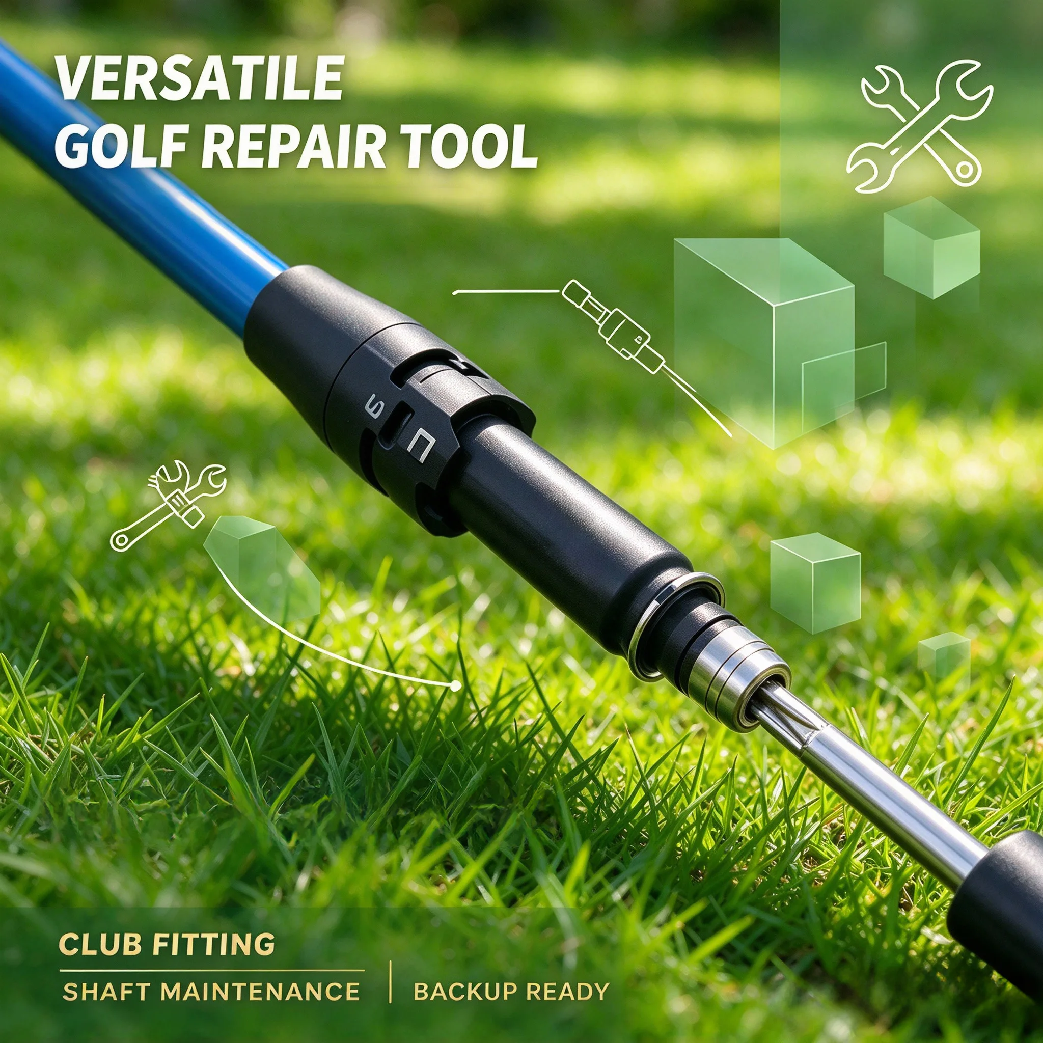 Golf Driver Head Adjustment Wrench Set, Made of Durable Metal-Plastic Composite Material, Compatible with Hex Nuts, Non-Slip and Stable, Universal Accessory for Club Angle Adjustment and Maintenance