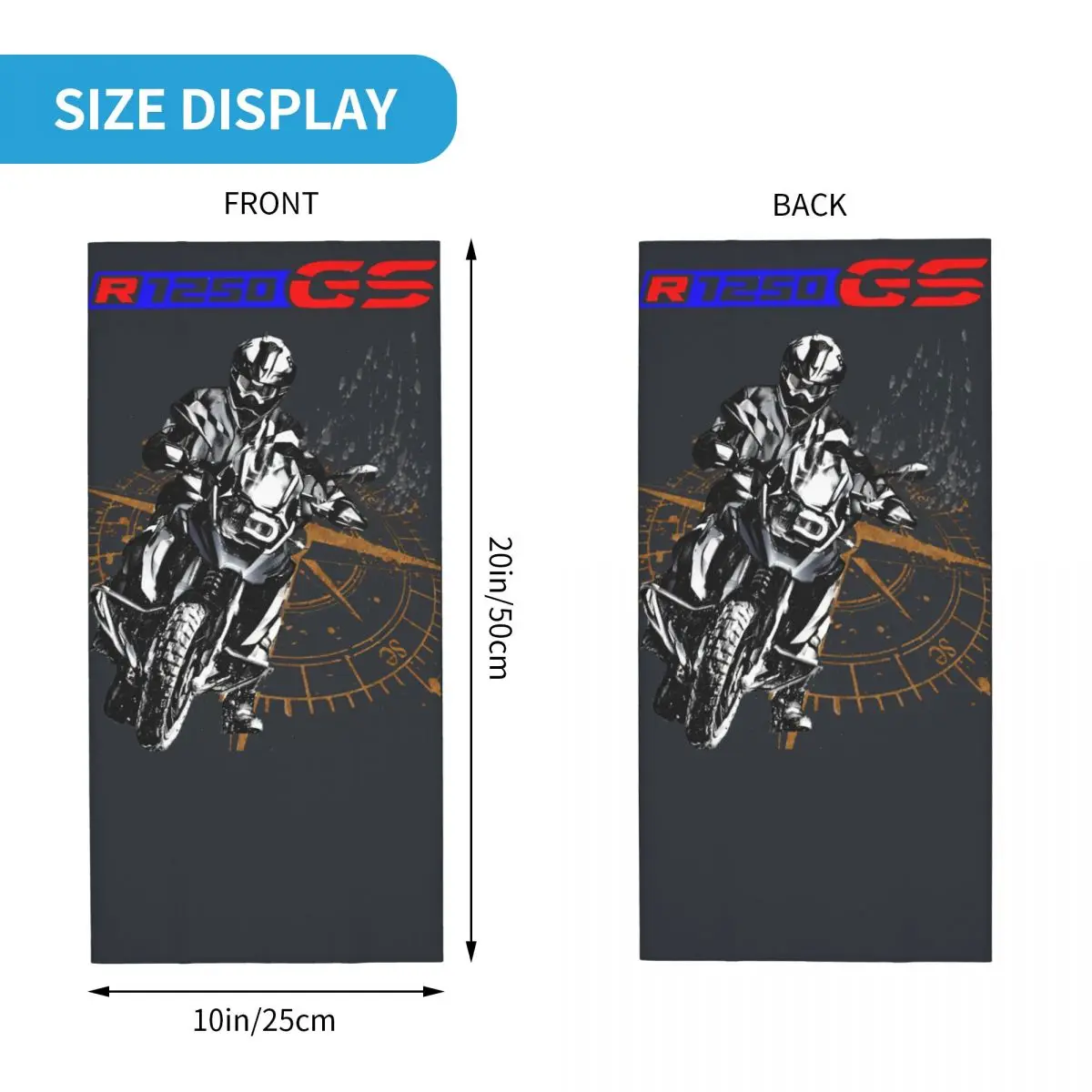 R1250 GS Motorcycles Moto Bandana Neck Gaiter Printed Motorcycle Motocross Face Mask Balaclava Riding Unisex Adult Windproof