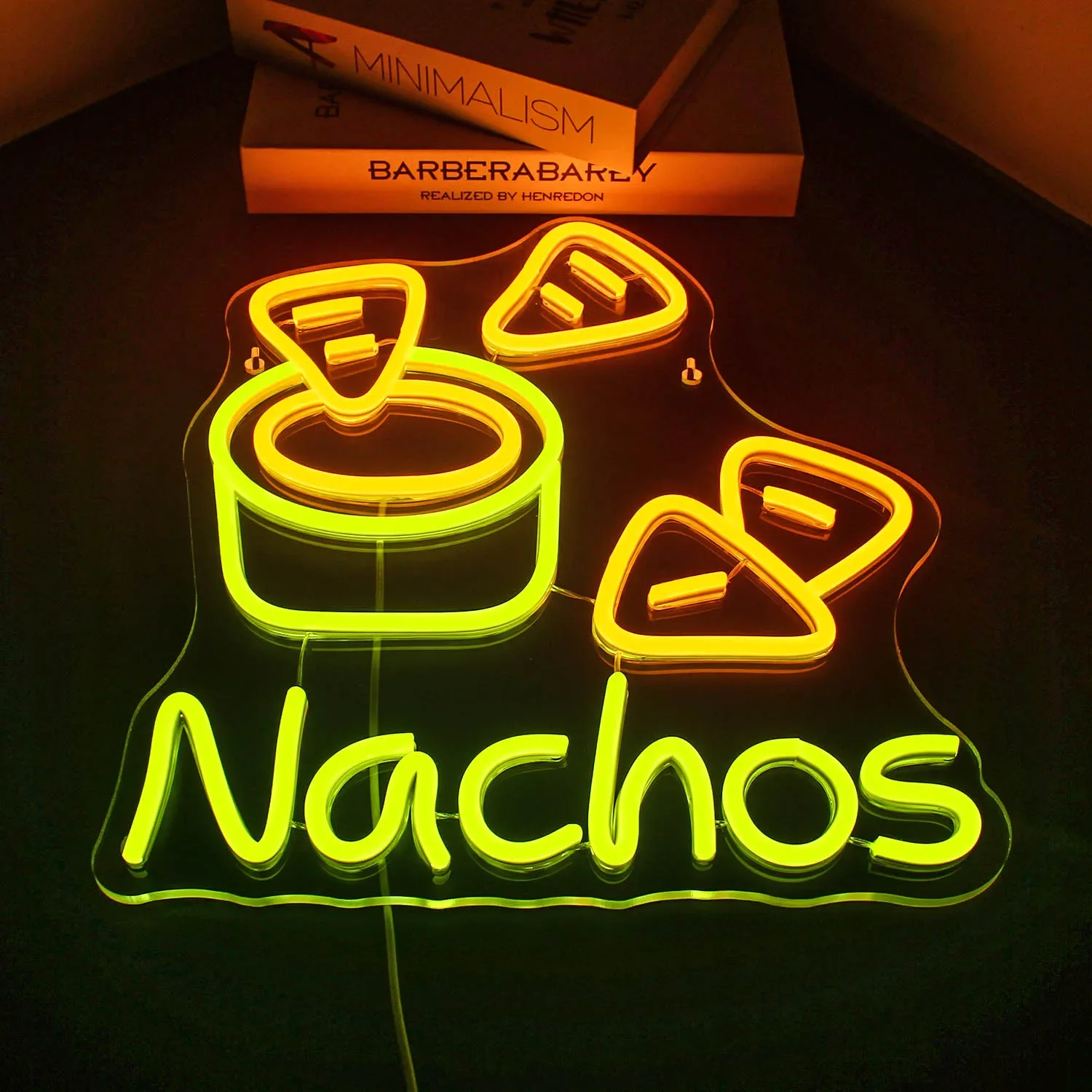 Nachos Neon Signs Led Lights Wall Decor USB Powered Art Logo Room Decortion Taco Food Shop Bar Restaurant Birthday Party Lamp