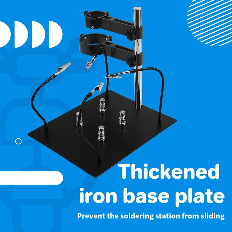 Hot Air Gun Frame Soldering Iron Holder PCB Clip Soldering Station Heat Gun Stand Welding Tool Black