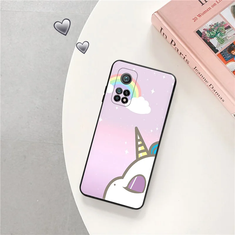 Rainbow Unicorn Agnes Soft Phone Cases For Xiami 12X 12T 13 CC9Pro 12 Lite Redmi Note12 Pro Plus A1 A2 12C 12S Black Matte Cover