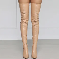 Stiletto Thigh High Boots Women Shoes Sexy High Heels Elastic Stretch Women's Over The Knee Boots