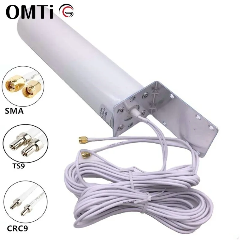 

10 Meters Cable 3G 4G LTE Router Modem Aerial External Antenna Dual SMA/TS9/CRC9 Connector