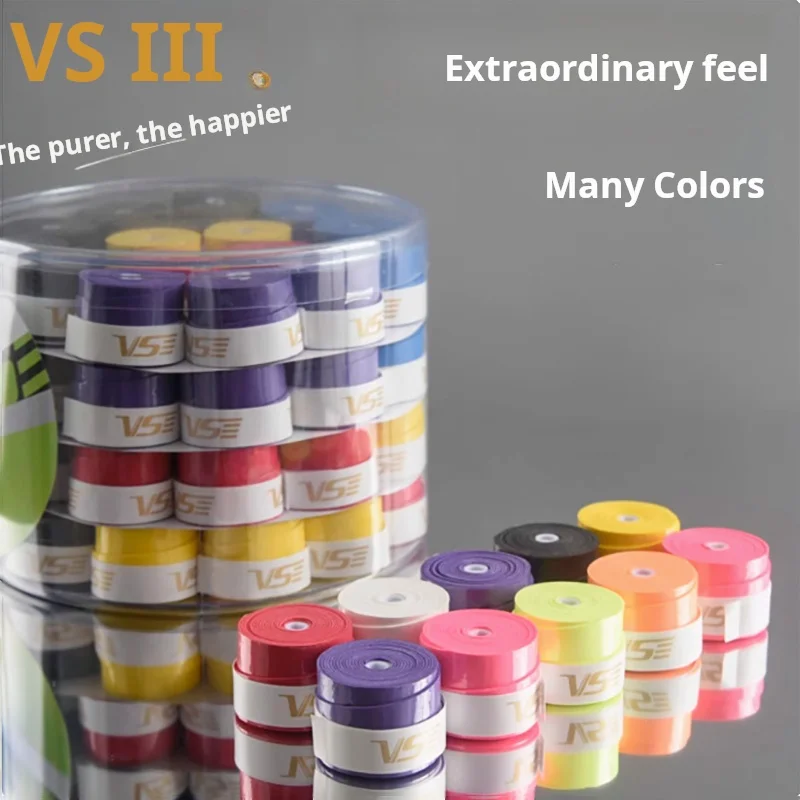 

VS VG002 Hand Glue Badminton Tennis Anti-slip Overgrip Ultra Thin Sticky Racket Handle Wrap Tape 60pcs