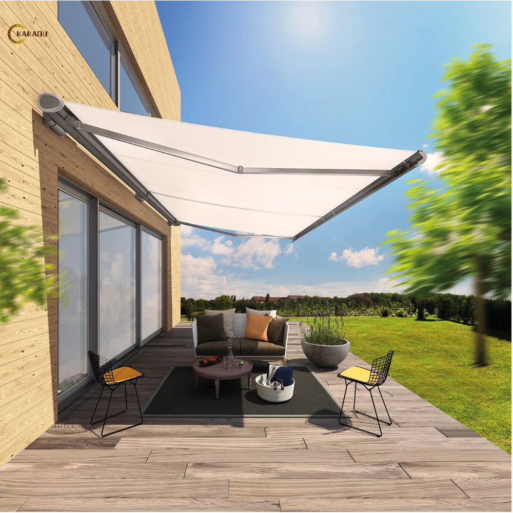 

Полностью автоматический выдвижной маркизный навес для патио с алюминиевым каркасом, ветрозащитный, ширина 6,0 м, с дистанционным управлением, полиэстер
