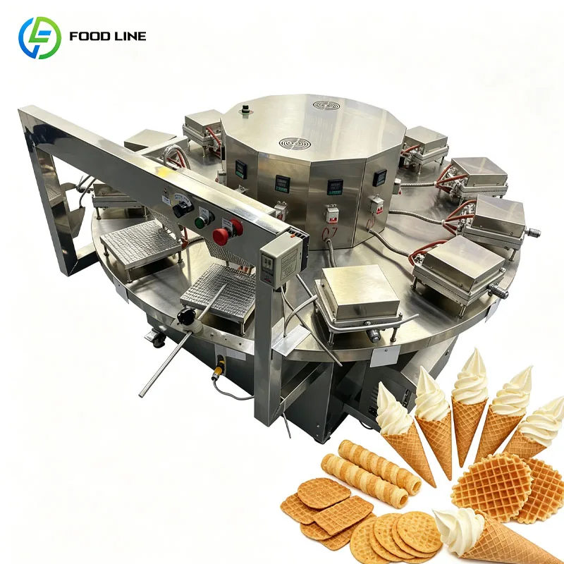 Wafer Tube Machine Automatic Commercial Wafer Roll Maker Crispy Biscuit Production Machine Customized