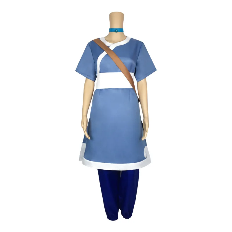 Katara Cosplay Costumes Avatar The Last Airbender Anime Women Suit Blue Sets Holloween Celebration Strong and Brave