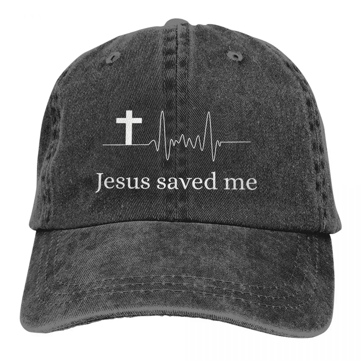 

Washed Men's Baseball Cap Saved Me Classic Trucker Snapback Caps Dad Hat Jesus Golf Hats