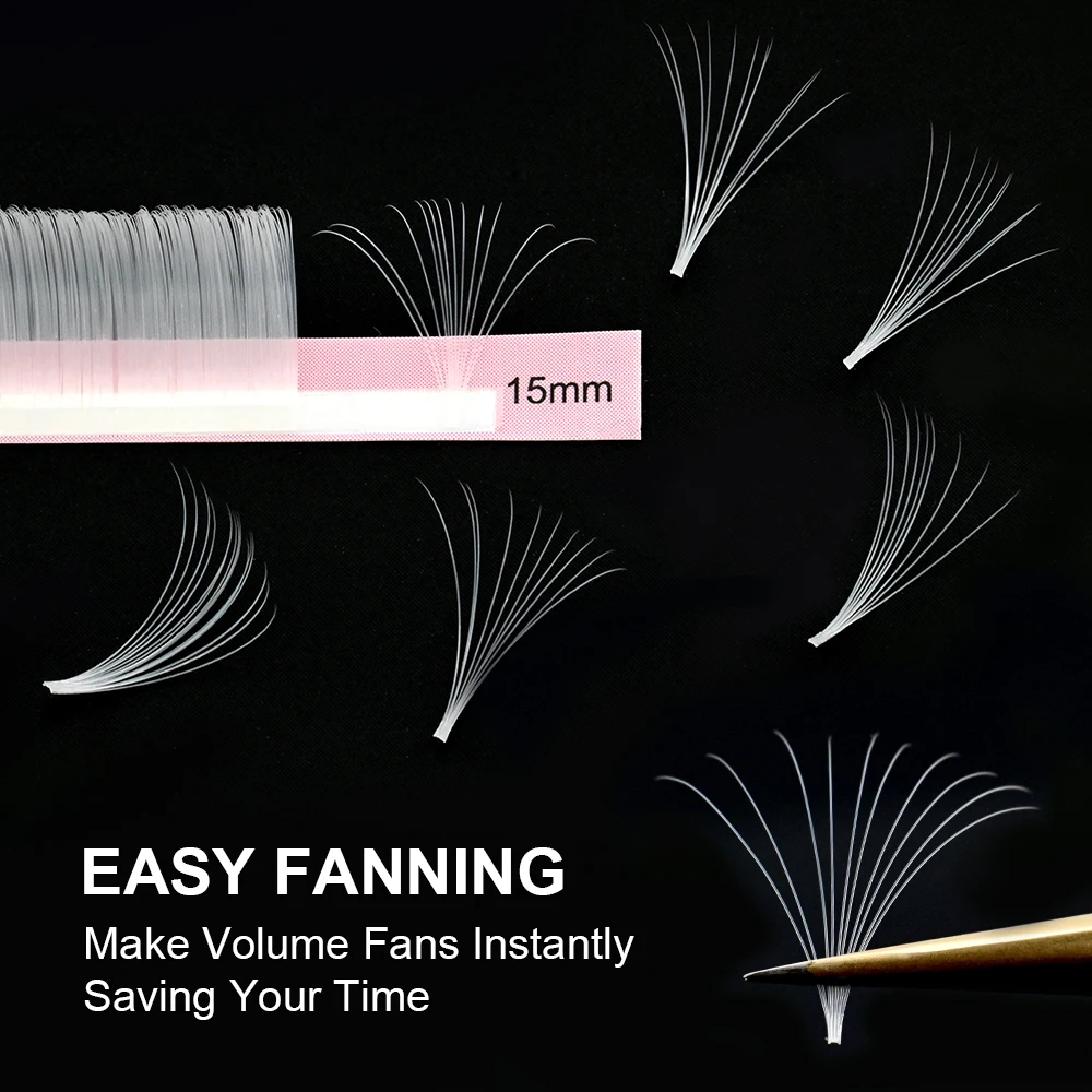 NAGARAKU Color Easy Fanning Eyelash Extension Auto Fans Eyelashes Ombre Blue Pink purple Mix 9-15mm 16 Lines Mega Volume