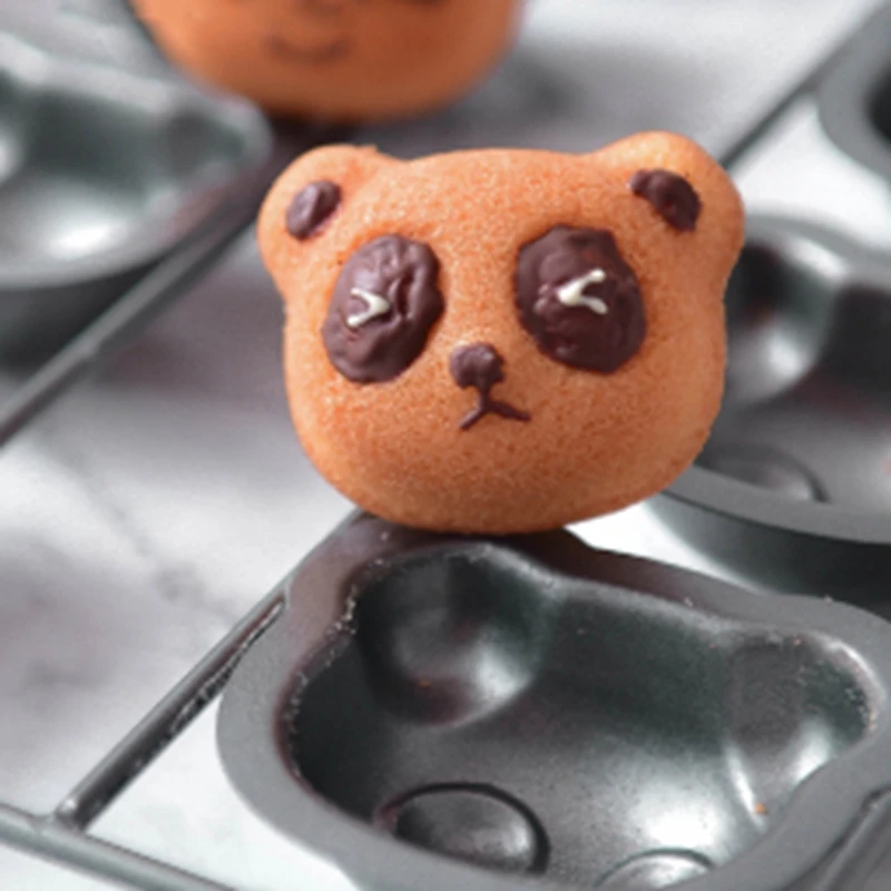 2 Piece Bear Baking Mold Pan Non-Stick Carbon Steel DIY Cute Candy Cake Mold Tools Decoration
