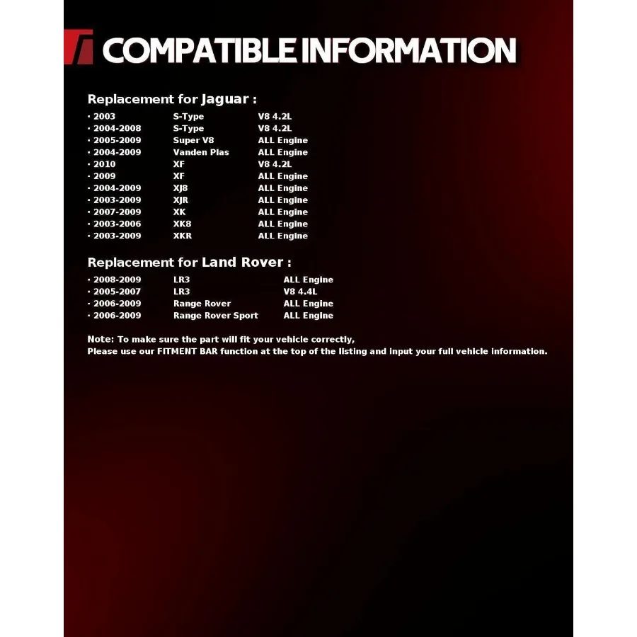 مجموعة UF519 مكونة من 8 عبوات ملف الإشعال مصممة لمحركات V8 عالية الأداء في المركبات الفاخرة بما في ذلك Aguar XJR XK8 SType XKR