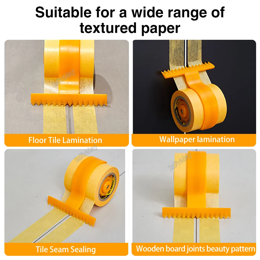 7Rolls 15M Adhesive Painter Masking Tape Applicator Dispenser Machine Wall Floor Painting Packaging Sealing Construction Tool