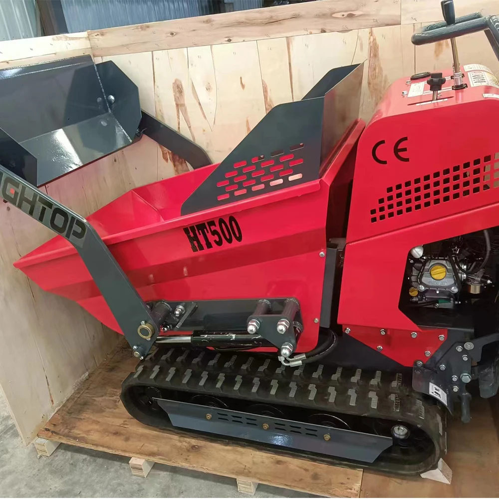 Tracked 500kg Hydraulic Small Track Transporter Crawler Dumper