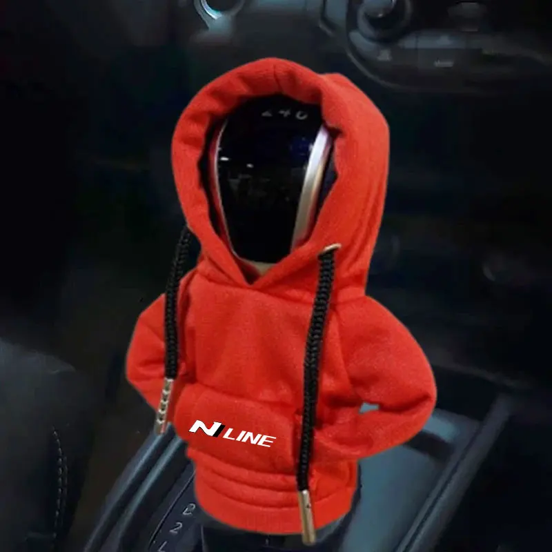 Auto Versnellingspook Hoodie Cover Shift Cover Versnelling Handvat Decoratie Voor Hyundai N Line Nline Tucson Kona Sonata Veloster I30 I20