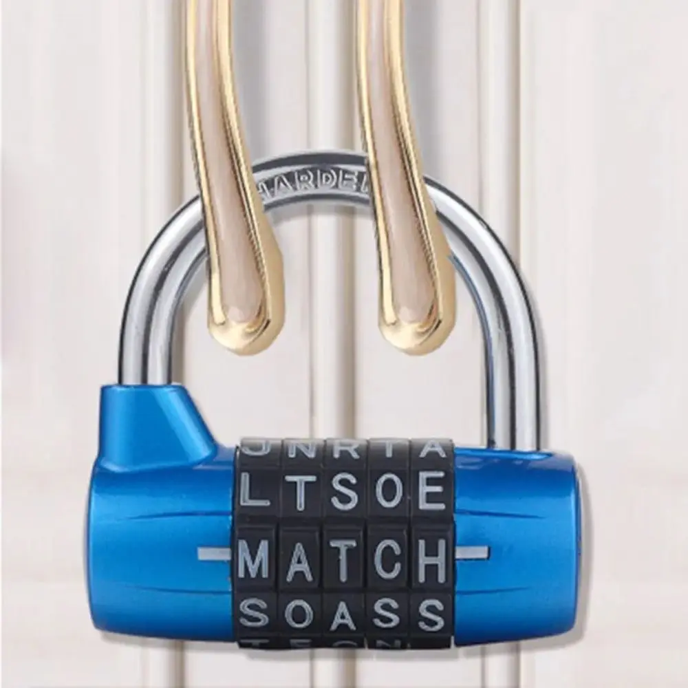 Security 5 Letter Combination Padlock Changeable Safely Code Code Password Lock Zinc Alloy Anti-theft Travel Password Lock