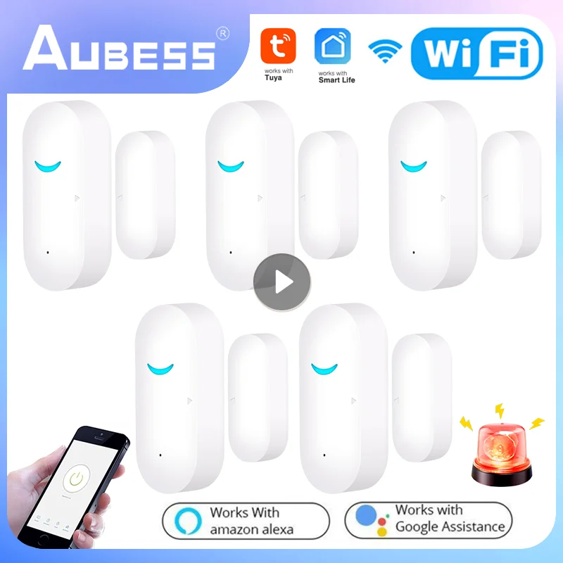 

Open / Closed Detectors Wireless Wifi Door Window Alarm Sensors Tuya Smart Home security Automation Alexa Google Control