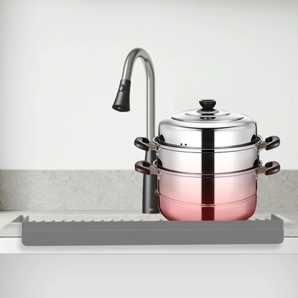 Durable Silicone Sink Splash Guard Sucker Foldable Sink Edge Protector Can Be Cropped Anti-spray Water Retaining Pad Kitchen