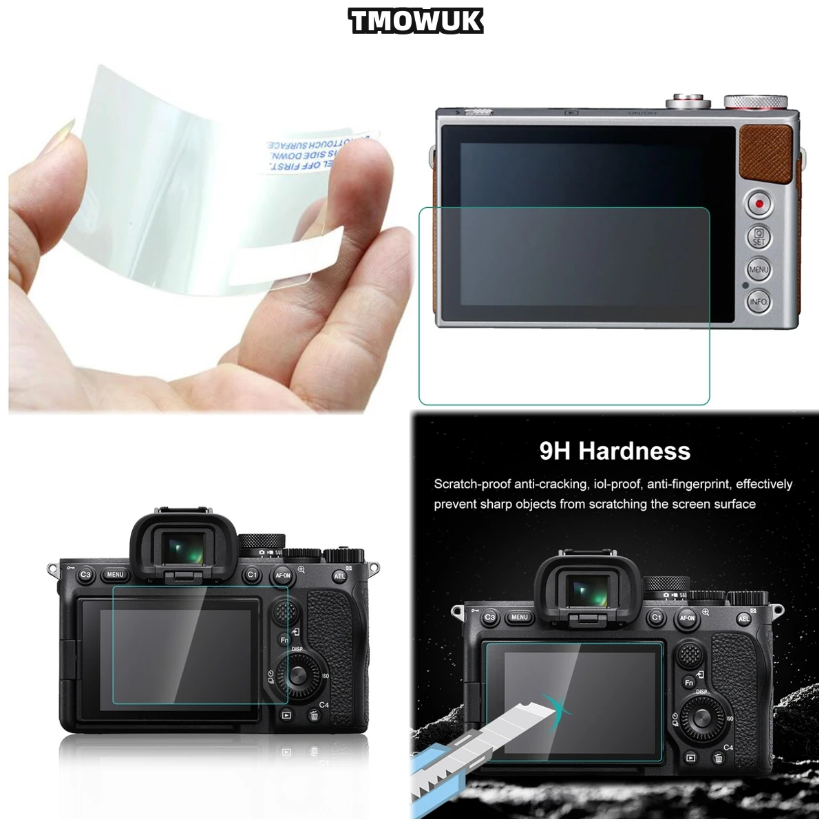 

For RX100 RX100IV RX100VII A9 A9II - Premium Tempered Glass LCD Protective Film, 9H Anti-Scratch