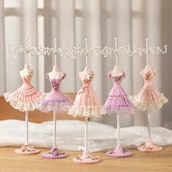 Jewelry Rack Display Stand with 6 Hooks Hanging Decoration Model Dress Display Showcase Girls Gift Dresser Shelves Showroom