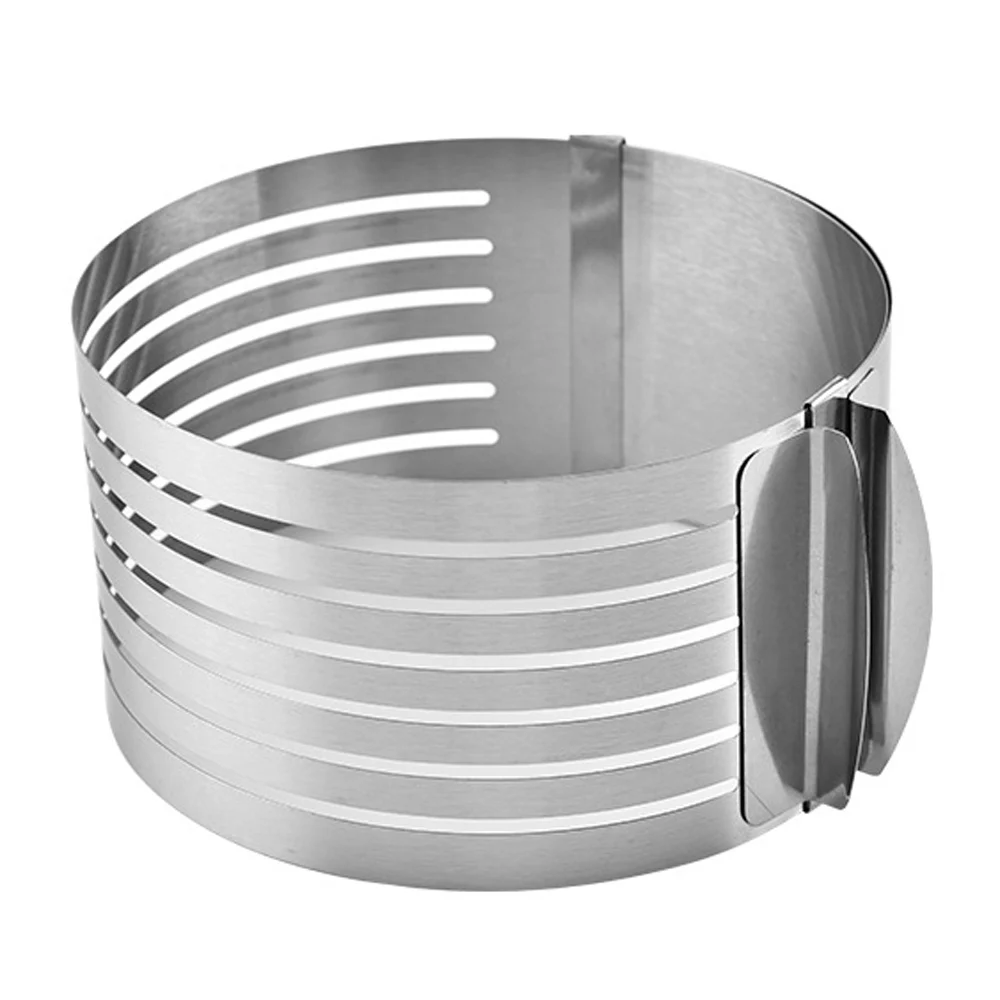 20CM 30CM Adjustable Round Bread Cake Cutter Slicer Stainless Steel Cake Cutter 7 Layers Slicer Mousse Ring Mould Baking Gadgets