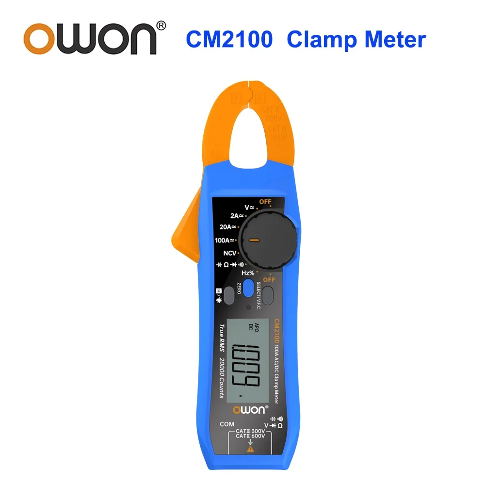 OWON CM2100 CM2100B Digitale multimeter Hoge precisie 20.000 tellingen AC/DC stroomtangtester True RMS VFC Diode Draagbare ampèremeter