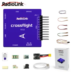 Radiolink Crossflight Flight Controller 2-12S 10 PWM FC with OSD Module TS100 GPS M10N M8N for FPV Drone Heli Airplane Car Boat