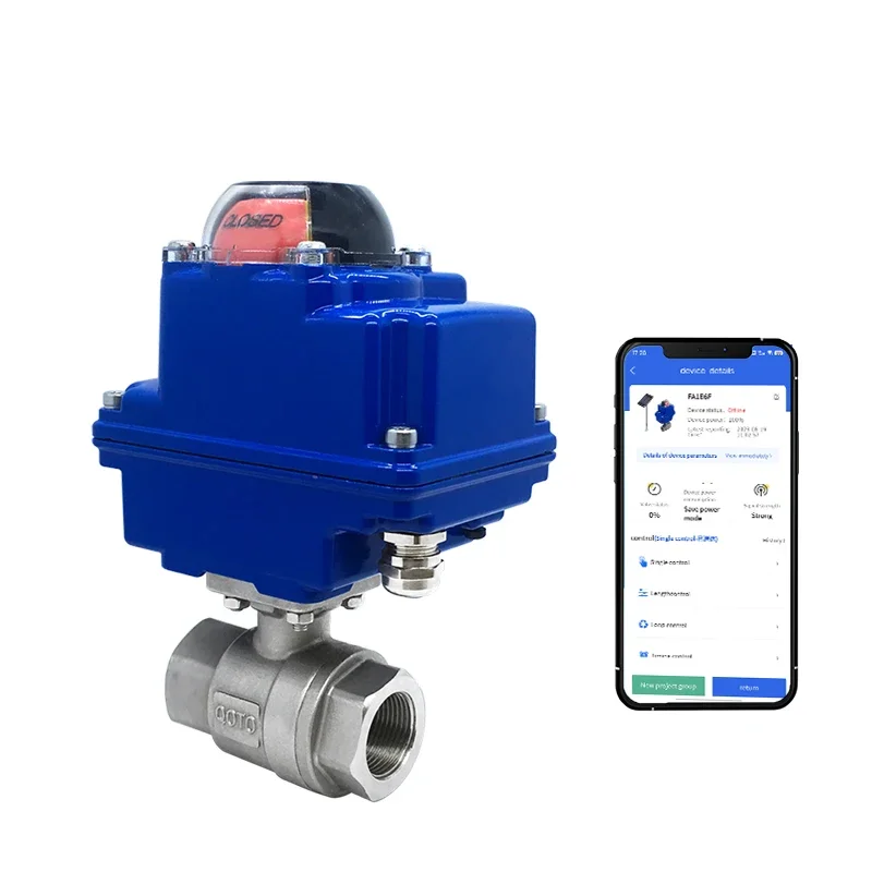 IOT LoRaWAN 4 Lora Intelligent Controlled Solar Powered Stainless Steel Actuated Ball Valves