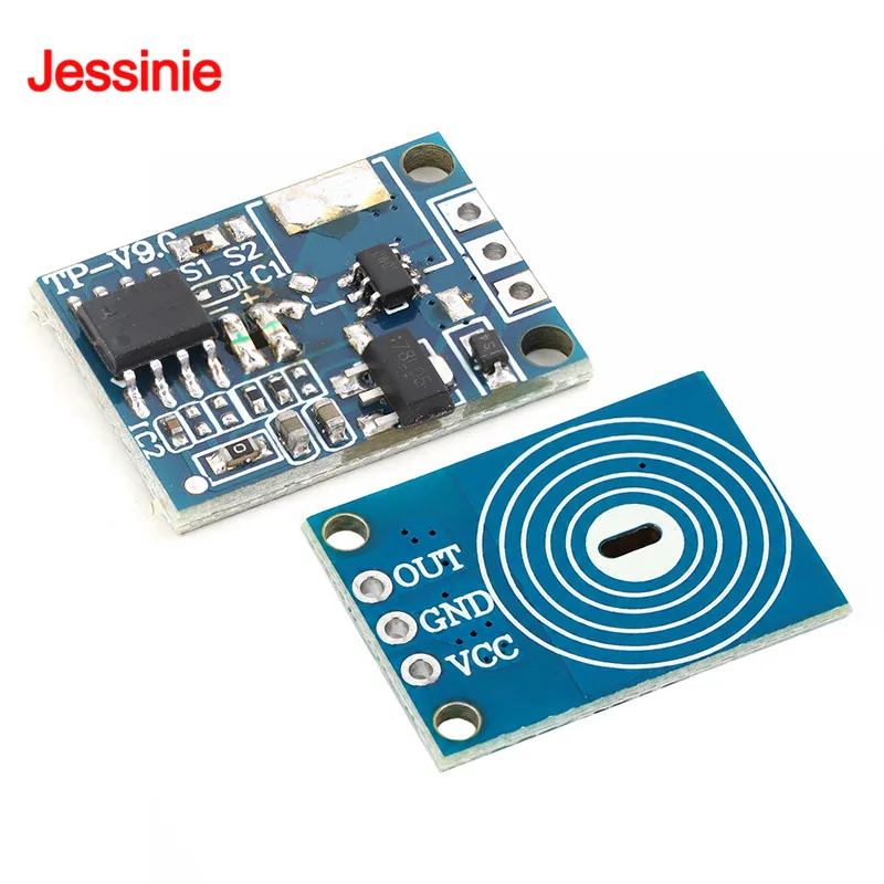 10pcs/1pc OE-TP Capacitive Touch Button Light Touch Switch Module Digital Touch Sensor LED No Pole Dimming 10A DC 5-12V