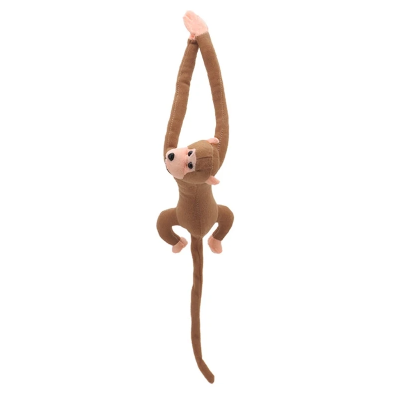 23’’ Plush Toy Stuffed Animal Long-Armed Monkey Plush Doll Home Hanging-Decoration Poseable Gibbon Toy Kids Favor Gift E65D