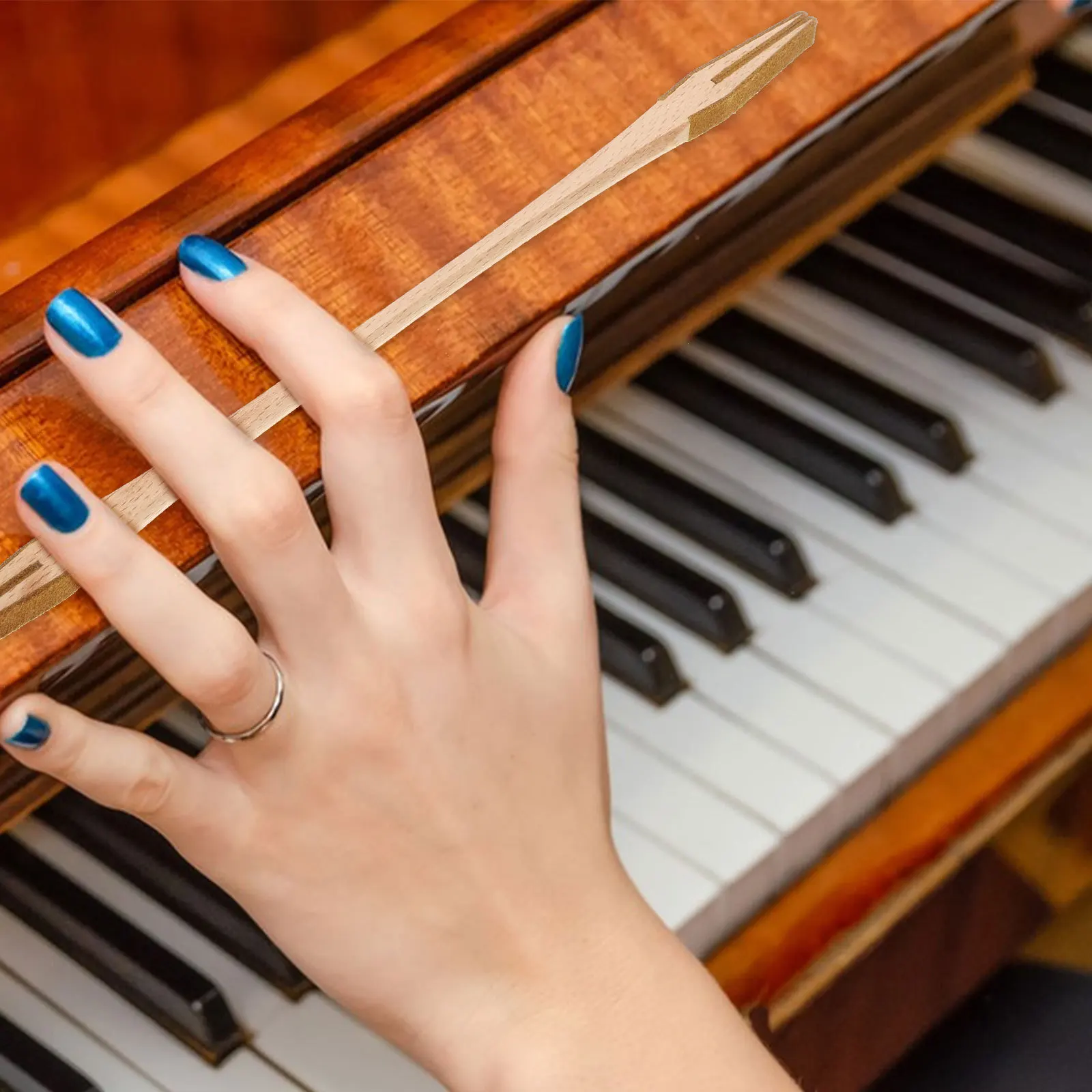 

1pc Mute Kit Stainless Steel Rubber Dual Prong Tool For Piano Maintenance Fork Mute Piano Tuning Tools Musical Tuning Fork