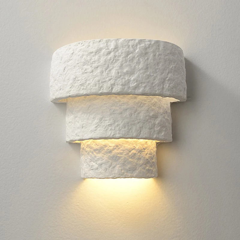 

French creative gypsum wall lamp simple living room bedroom bedside background wall staircase wall lamp